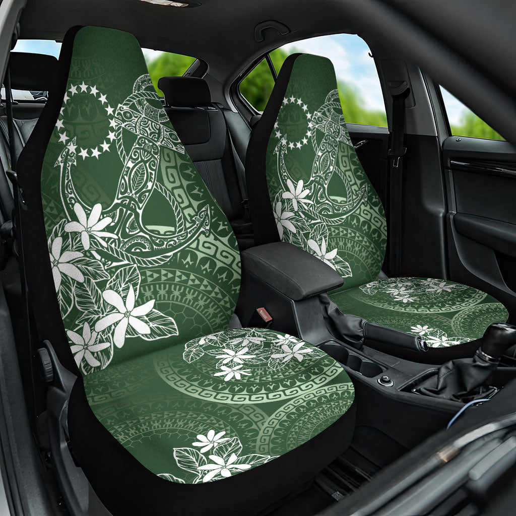 Sage Green Kuki Airani Tapakau Car Seat Cover Tribal Anchor Mix Tiare