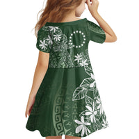 Sage Green Kuki Airani Tapakau Family Matching Long Sleeve Bodycon Dress and Hawaiian Shirt Tribal Anchor Mix Tiare LT7 - Polynesian Pride