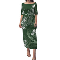 Sage Green Kuki Airani Tapakau Family Matching Puletasi and Hawaiian Shirt Tribal Anchor Mix Tiare LT7 Mom's Dress Sage Green - Polynesian Pride