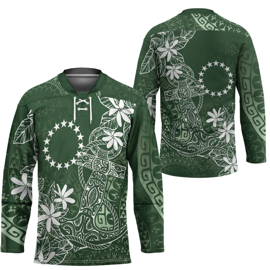 Sage Green Kuki Airani Tapakau Hockey Jersey Tribal Anchor Mix Tiare LT7 - Polynesian Pride