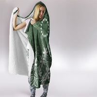 Sage Green Kuki Airani Tapakau Hooded Blanket Tribal Anchor Mix Tiare