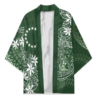 Sage Green Kuki Airani Tapakau Kimono Tribal Anchor Mix Tiare