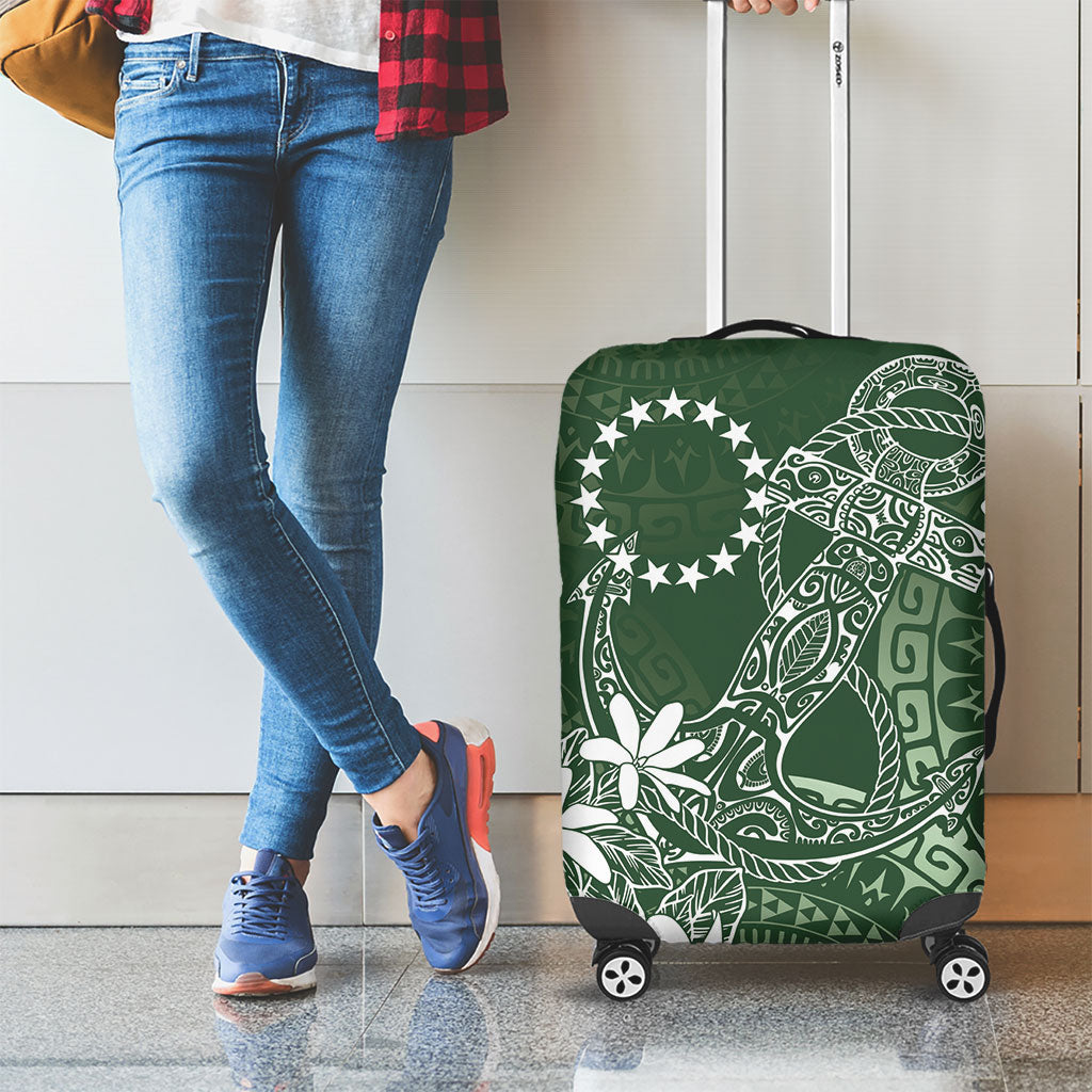 Sage Green Kuki Airani Tapakau Luggage Cover Tribal Anchor Mix Tiare