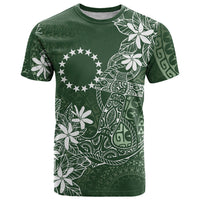 Sage Green Kuki Airani Tapakau T Shirt Tribal Anchor Mix Tiare