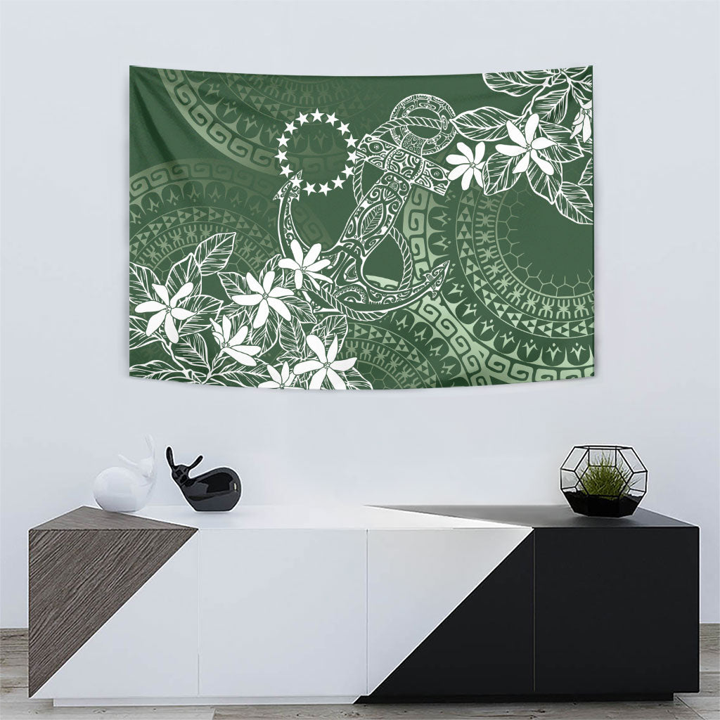 Sage Green Kuki Airani Tapakau Tapestry Tribal Anchor Mix Tiare