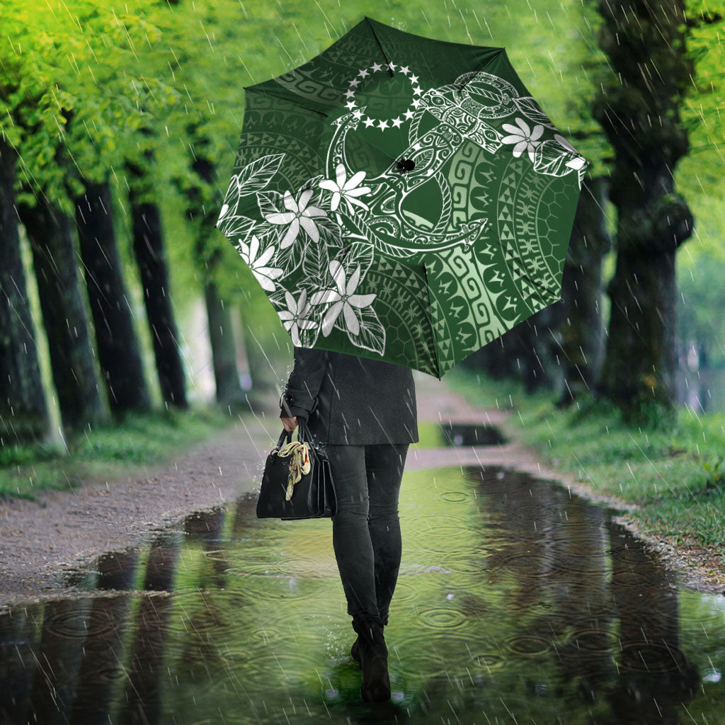 Sage Green Kuki Airani Tapakau Umbrella Tribal Anchor Mix Tiare