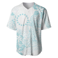 Turquoise Kuki Airani Tapakau Baseball Jersey Tribal Anchor Mix Tiare