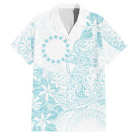 Turquoise Kuki Airani Tapakau Family Matching Puletasi and Hawaiian Shirt Tribal Anchor Mix Tiare LT7 Dad's Shirt - Short Sleeve Turquoise - Polynesian Pride