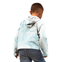 Turquoise Kuki Airani Tapakau Kid Hoodie Tribal Anchor Mix Tiare
