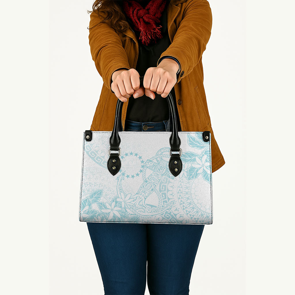 Turquoise Kuki Airani Tapakau Leather Bag Tribal Anchor Mix Tiare LT7 - Polynesian Pride