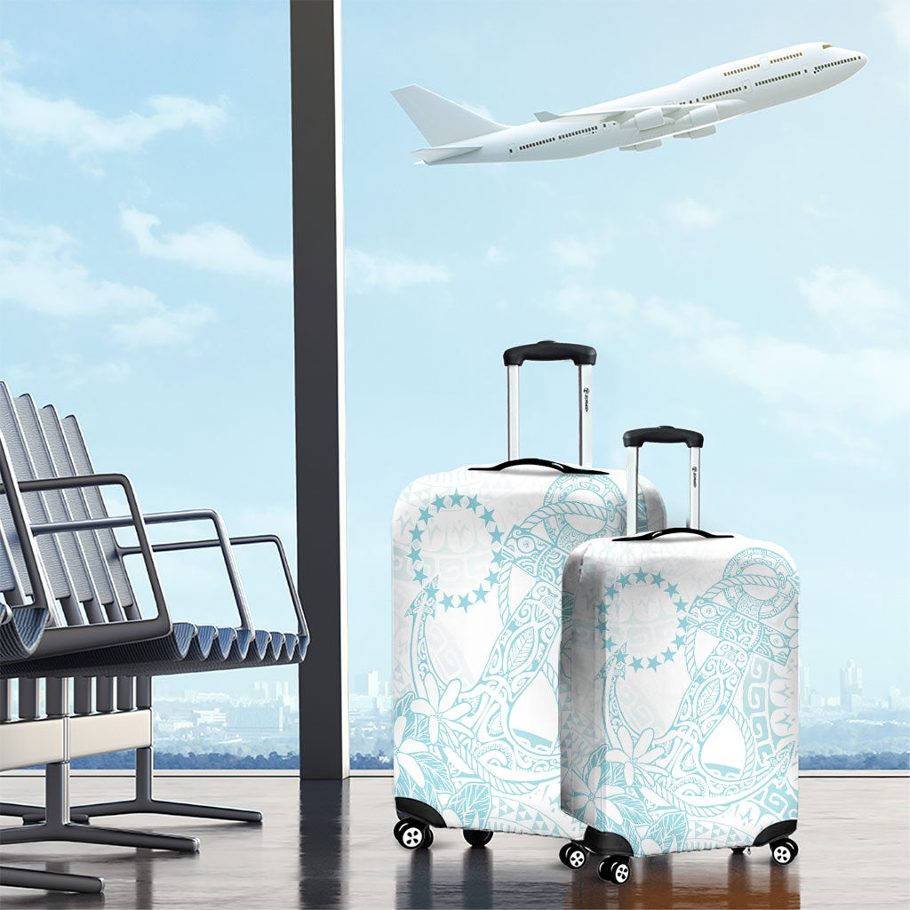 Turquoise Kuki Airani Tapakau Luggage Cover Tribal Anchor Mix Tiare