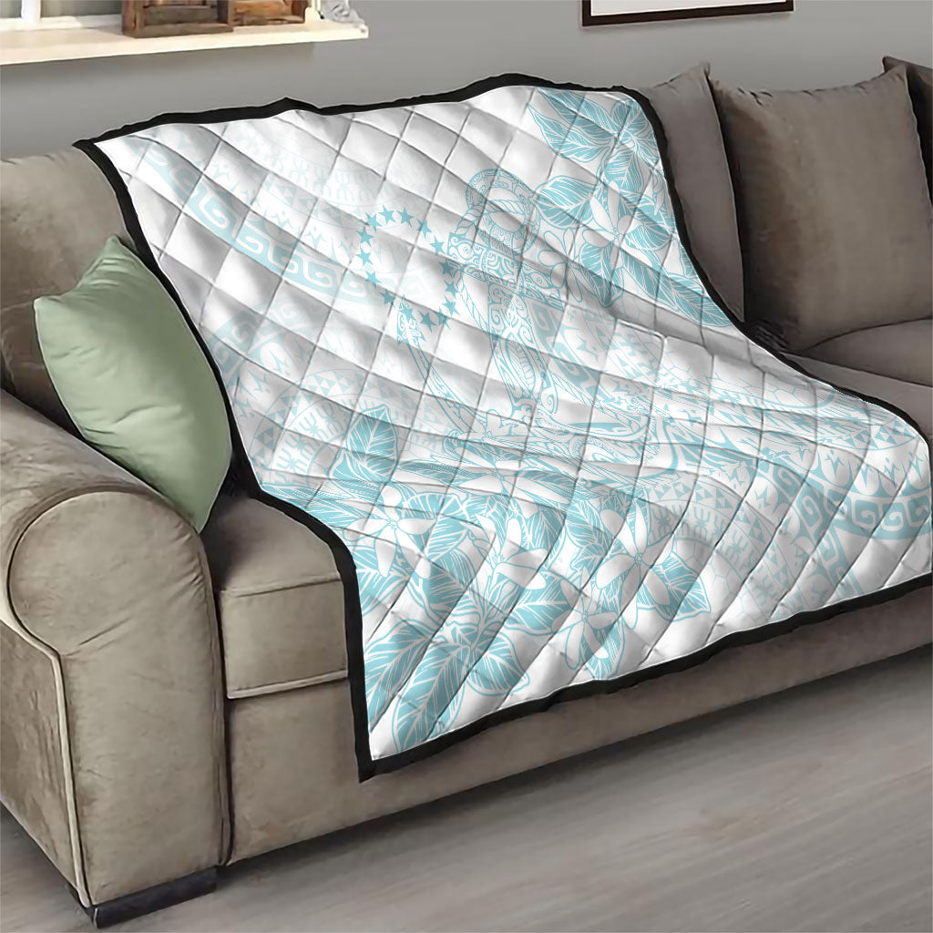 Turquoise Kuki Airani Tapakau Quilt Tribal Anchor Mix Tiare LT7 - Polynesian Pride