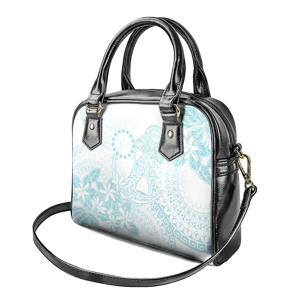 Turquoise Kuki Airani Tapakau Shoulder Handbag Tribal Anchor Mix Tiare