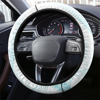 Turquoise Kuki Airani Tapakau Steering Wheel Cover Tribal Anchor Mix Tiare