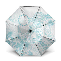 Turquoise Kuki Airani Tapakau Umbrella Tribal Anchor Mix Tiare LT7 One Size Folded 11.42 inch Opened Diameter 37.4 inch Turquoise - Polynesian Pride