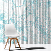 Turquoise Kuki Airani Tapakau Window Curtain Tribal Anchor Mix Tiare
