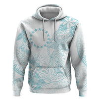 Turquoise Kuki Airani Tapakau Zip Hoodie Tribal Anchor Mix Tiare