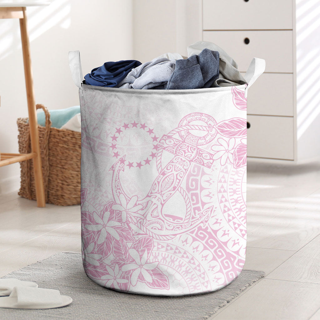 Candy Pink Kuki Airani Tapakau Laundry Basket Tribal Anchor Mix Tiare