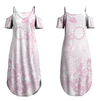 Candy Pink Kuki Airani Tapakau Couples Matching Summer Maxi Dress and Hawaiian Shirt Tribal Anchor Mix Tiare LT7 - Polynesian Pride