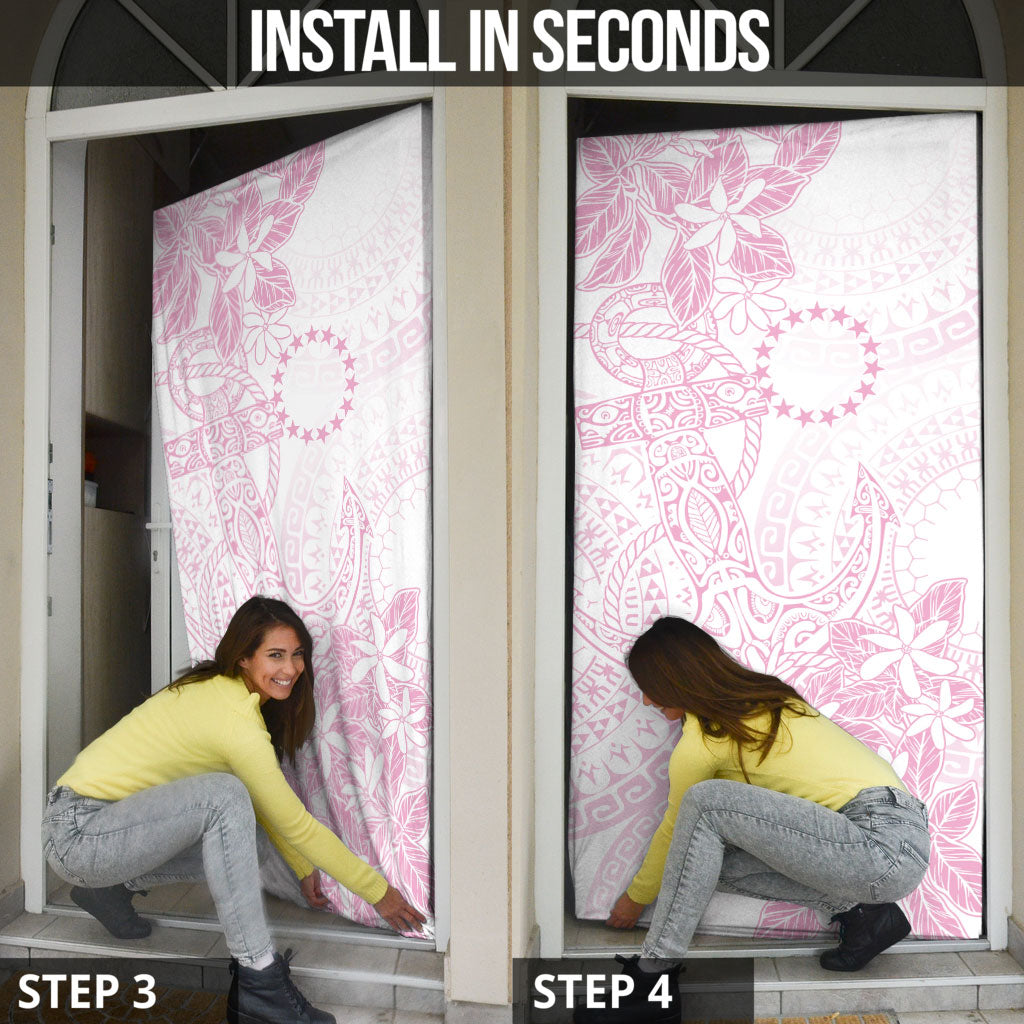 Candy Pink Kuki Airani Tapakau Door Cover Tribal Anchor Mix Tiare