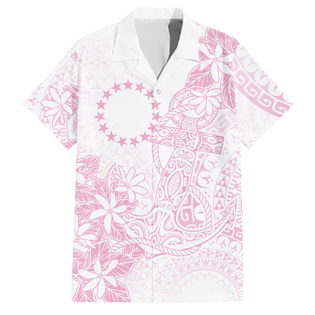 Candy Pink Kuki Airani Tapakau Family Matching Mermaid Dress and Hawaiian Shirt Tribal Anchor Mix Tiare LT7 Dad's Shirt - Short Sleeve Candy Pink - Polynesian Pride