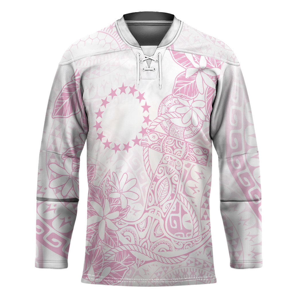Candy Pink Kuki Airani Tapakau Hockey Jersey Tribal Anchor Mix Tiare