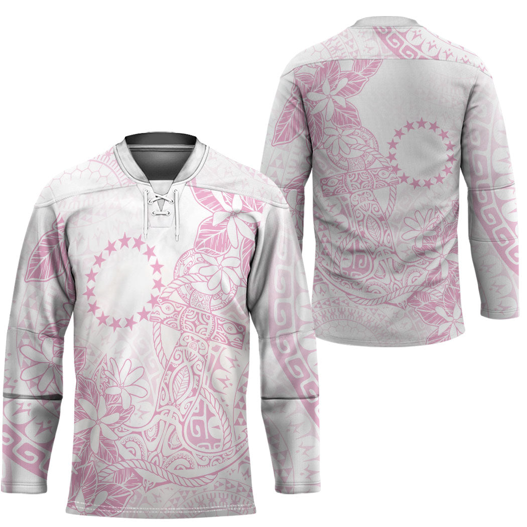 Candy Pink Kuki Airani Tapakau Hockey Jersey Tribal Anchor Mix Tiare