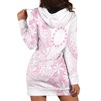 Candy Pink Kuki Airani Tapakau Hoodie Dress Tribal Anchor Mix Tiare