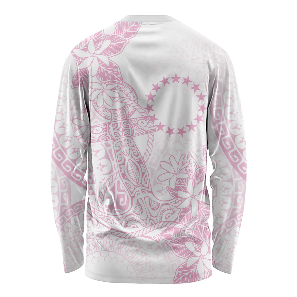 Candy Pink Kuki Airani Tapakau Long Sleeve Shirt Tribal Anchor Mix Tiare LT7 - Polynesian Pride