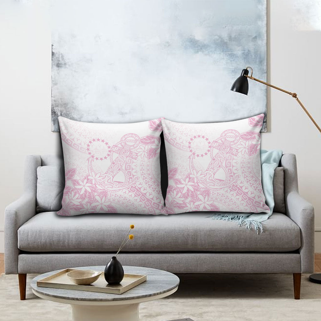 Candy Pink Kuki Airani Tapakau Pillow Cover Tribal Anchor Mix Tiare