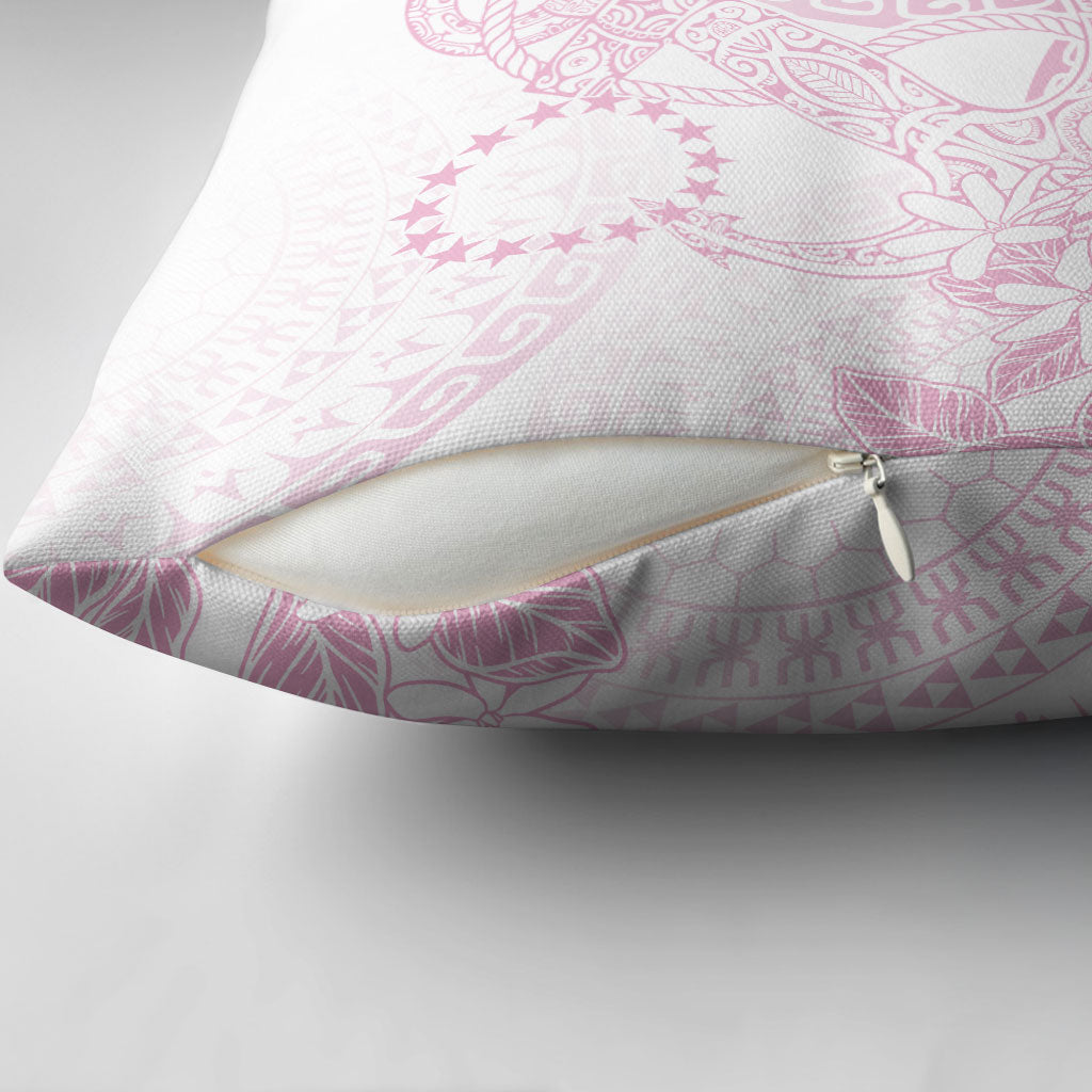 Candy Pink Kuki Airani Tapakau Pillow Cover Tribal Anchor Mix Tiare