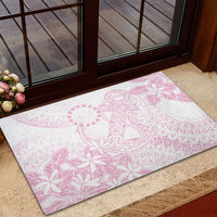 Candy Pink Kuki Airani Tapakau Rubber Doormat Tribal Anchor Mix Tiare