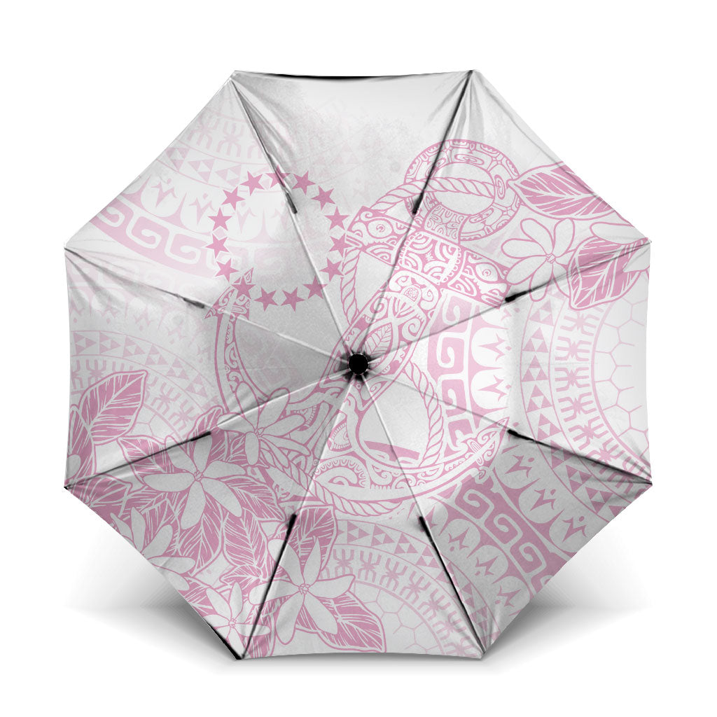 Candy Pink Kuki Airani Tapakau Umbrella Tribal Anchor Mix Tiare LT7 One Size Folded 11.42 inch Opened Diameter 37.4 inch Candy Pink - Polynesian Pride