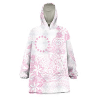 Candy Pink Kuki Airani Tapakau Wearable Blanket Hoodie Tribal Anchor Mix Tiare LT7 One Size Candy Pink - Polynesian Pride
