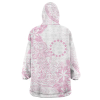 Candy Pink Kuki Airani Tapakau Wearable Blanket Hoodie Tribal Anchor Mix Tiare LT7 - Polynesian Pride