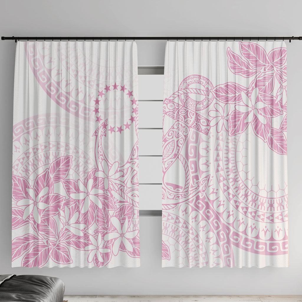 Candy Pink Kuki Airani Tapakau Window Curtain Tribal Anchor Mix Tiare