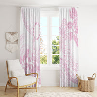 Candy Pink Kuki Airani Tapakau Window Curtain Tribal Anchor Mix Tiare
