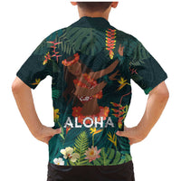 Hawaii Hula Girl Vintage Family Matching Mermaid Dress and Hawaiian Shirt Tropical Forest LT7 - Polynesian Pride