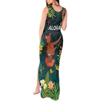 Hawaii Hula Girl Vintage Tank Maxi Dress Tropical Forest LT7 - Polynesian Pride