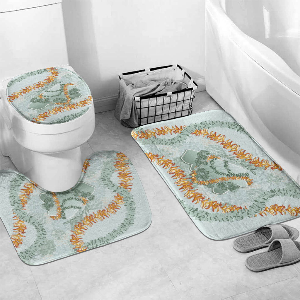Hawaii Kaho'olawe Island Flowers Lei Bathroom Set Silver Hinahina Kū Kahakai