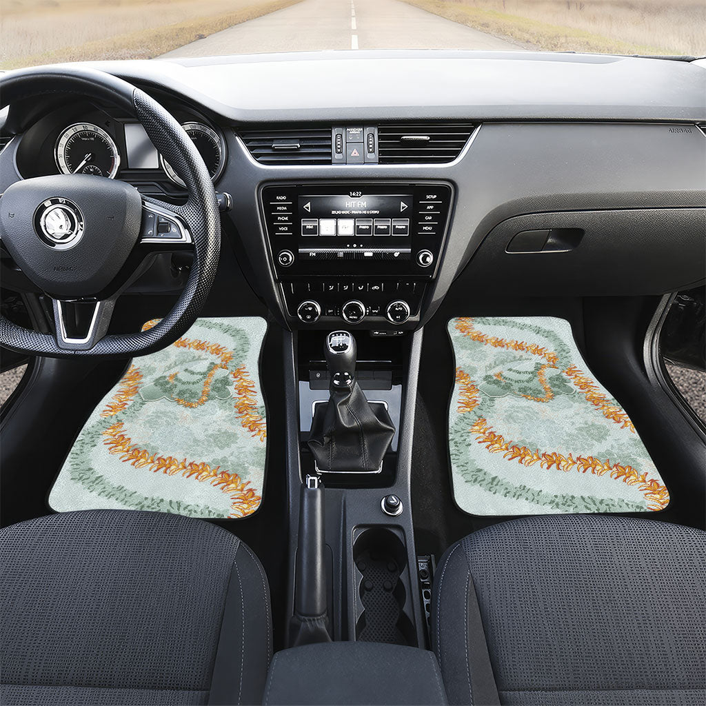 Hawaii Kaho'olawe Island Flowers Lei Car Mats Silver Hinahina Kū Kahakai
