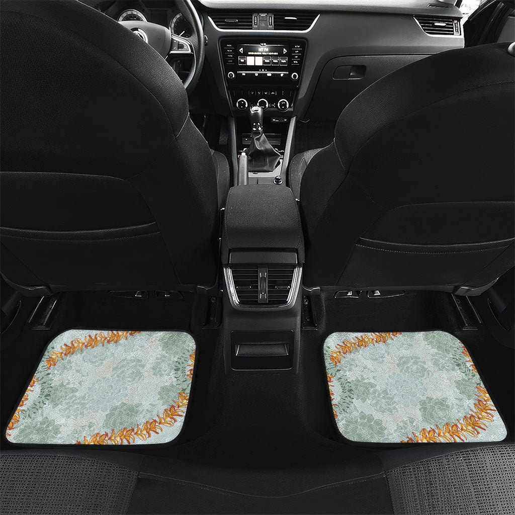 Hawaii Kaho'olawe Island Flowers Lei Car Mats Silver Hinahina Kū Kahakai