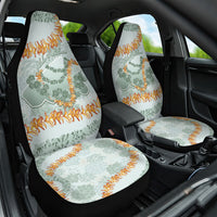 Hawaii Kaho'olawe Island Flowers Lei Car Seat Cover Silver Hinahina Kū Kahakai