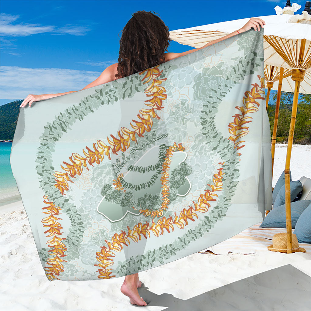 Hawaii Kaho'olawe Island Flowers Lei Sarong Silver Hinahina Kū Kahakai