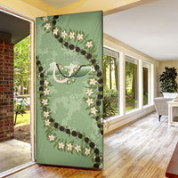 Hawaii Molokai Island Flowers Lei Door Cover Kukui Nut Mossy Green