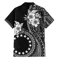 Kia Orana Cook Islands Family Matching Off The Shoulder Long Sleeve Dress and Hawaiian Shirt Tiare and Stars LT7 - Polynesian Pride