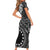 Kia Orana Cook Islands Family Matching Short Sleeve Bodycon Dress and Hawaiian Shirt Tiare and Stars LT7
