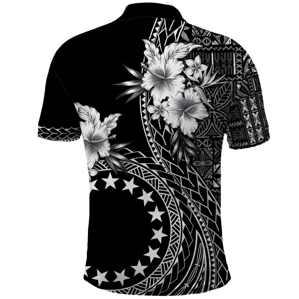 Kia Orana Cook Islands Polo Shirt - Tiare and Stars LT7 - Polynesian Pride