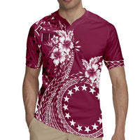 Kia Orana Cook Islands Rugby Jersey Tiare and Stars - Maroon
