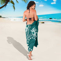 Kia Orana Cook Islands Sarong Tiare and Stars - Teal